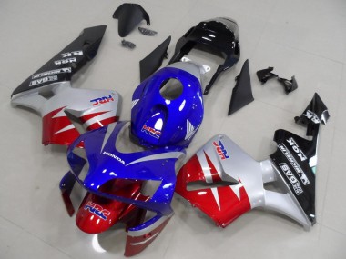 Acquista Carena Moto Honda CBR600RR 2003-2004 - Argento Rosso Blu Nero Lucido HRC