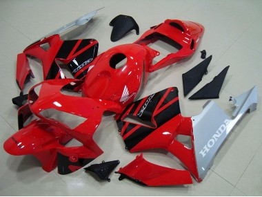Acquista Carena Moto Honda CBR600RR 2003-2004 - Rosso Argento Nero Lucido