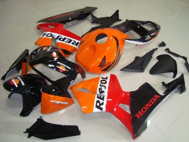 Acquista Kit Carena Moto Honda CBR600RR 2005-2006 - Arancia Bianco Rosso Nero Lucido Repsol