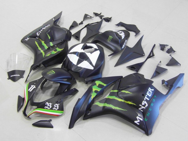 Acquista Carena Moto Honda CBR600RR 2009-2012 - Nero Opaco Blu Verde Mostro