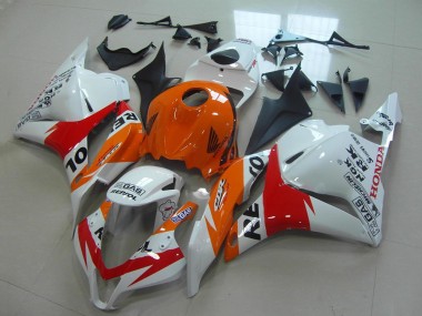 Acquista Kit Carena Moto Completo Honda CBR600RR 2009-2012 - Arancia Bianco Rosso Nero Lucido Repsol