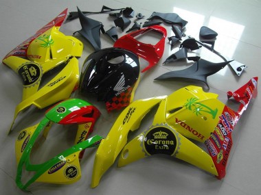 Acquista Carena Moto Honda CBR600RR 2009-2012 - Giallo Rosso Verde Nero Lucido Corona Extra