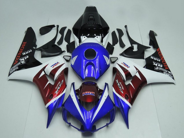 Acquista Carena Moto Honda CBR1000RR 2006-2007 - Bianco Borgogna Blu Nero Lucido