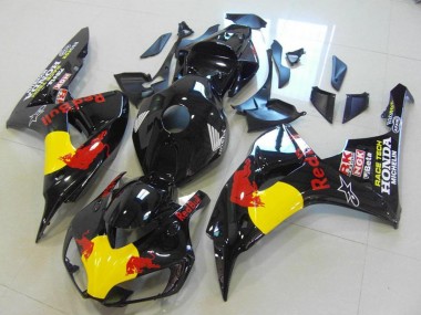 Acquista Carena Moto Honda CBR1000RR 2006-2007 - Nero Lucido Giallo Red Bull