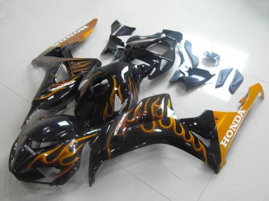 Acquista Carena Moto Honda CBR1000RR 2006-2007 - Nero Lucido Oro Fiamma
