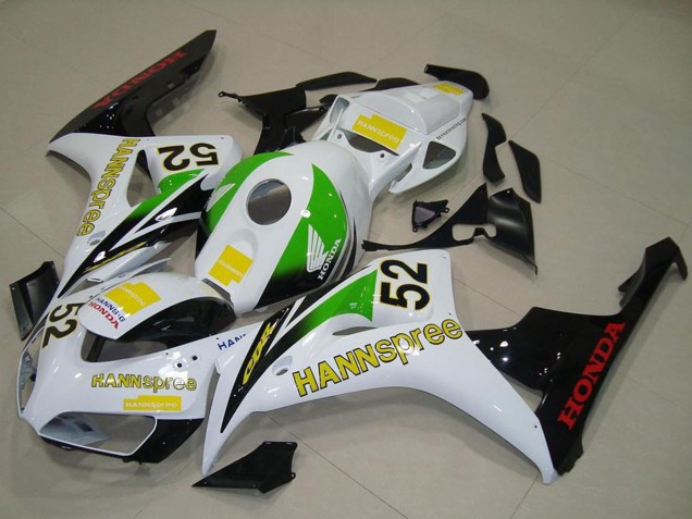 Acquista Carena Moto Honda CBR1000RR 2006-2007 - Bianco Verde Giallo Nero Lucido Hannspree 52