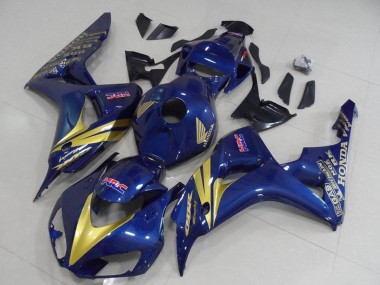 Acquista Carena Moto Honda CBR1000RR 2006-2007 - Blu Scuro Oro Banda