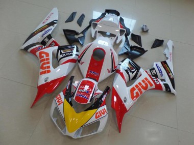 Acquista Carena Moto Honda CBR1000RR 2006-2007 - Bianco Rosso Giallo Nero Lucido Givi HRC