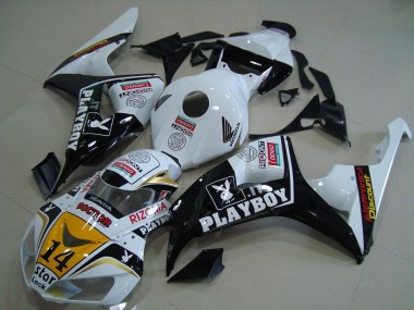Acquista Carena Moto Honda CBR1000RR 2006-2007 - Bianco Giallo Nero Lucido Denso Playboy 14