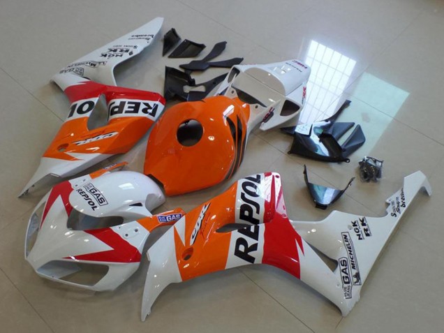 Acquista Carena Moto Honda CBR1000RR 2006-2007 - Arancia Bianco Rosso Nero Lucido Repsol