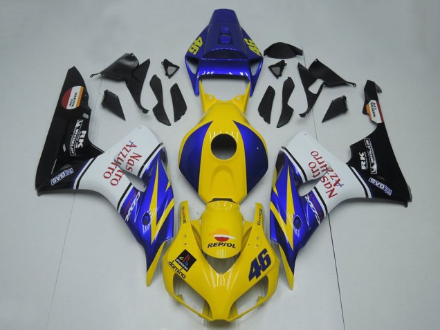 Acquista Carena Moto Honda CBR1000RR 2006-2007 - Blu Giallo Bianco Nero Lucido Rosso Nastro Azzurro