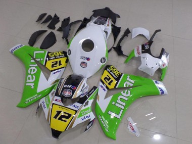 Acquista Carena Moto Honda CBR1000RR 2008-2011 - Bianco Verde Giallo Nero Lucido Lineaar 12