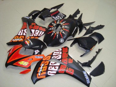 Acquista Carena Moto Honda CBR1000RR 2008-2011 - Nero Opaco Arancia Rossi Repsol 46