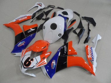 Acquista Carena Moto Honda CBR1000RR 2012-2016 - Bianco Blu Arancia Nero Lucido TT Legends 6