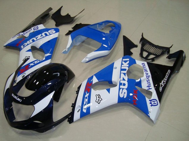 Acquista Carena Moto Suzuki GSXR 1000 2000-2002 - Bianco Blu Nero Lucido