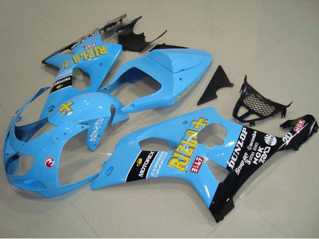 Acquista Carena Moto Suzuki GSXR 1000 2000-2002 - Azzurro Chiaro Giallo Nero Rizla