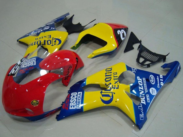 Acquista Carena Moto Suzuki GSXR 1000 2000-2002 - Giallo Rosso Blu Corona Corsa