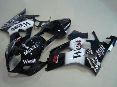 Acquista Carena Moto Suzuki GSXR 1000 2003-2004 - Nero Lucido Bianco West Rosso