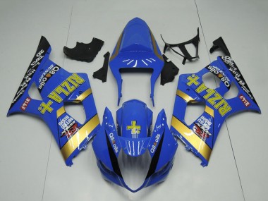 Acquista Carena Moto Suzuki GSXR 1000 2003-2004 - Blu Oro Nero Rizla