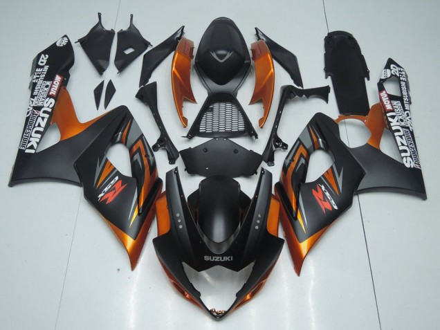 Acquista Carena Moto Suzuki GSXR 1000 2005-2006 - Nero Opaco Arancia