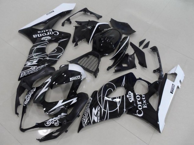 Acquista Carena Moto Suzuki GSXR 1000 2005-2006 - Nero Lucido Bianco Corona