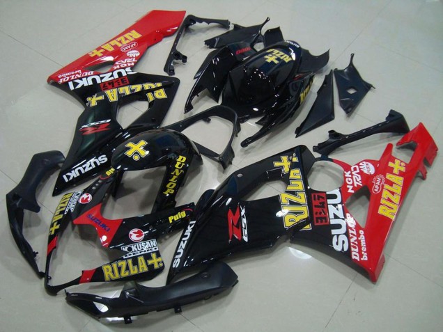 Acquista Carena Moto Suzuki GSXR 1000 2005-2006 - Nero Lucido Rosso Oro Rizla