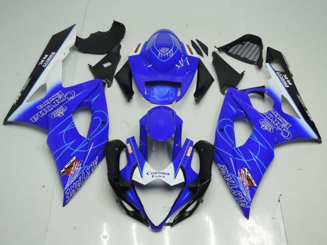 Acquista Carena Moto Suzuki GSXR 1000 2005-2006 - Blu Bianco Nero Corona