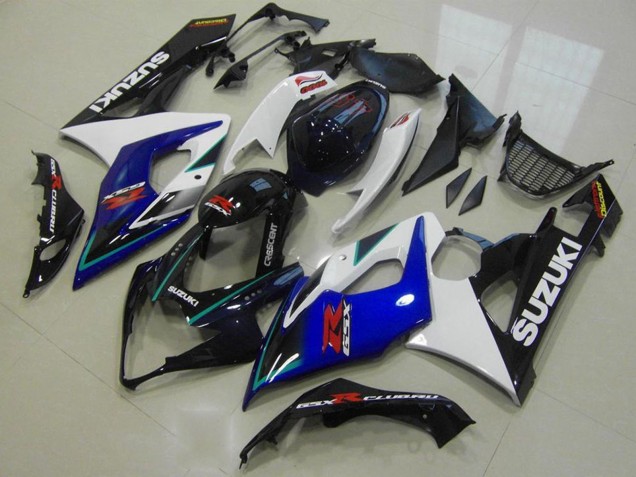 Acquista Carena Moto Suzuki GSXR 1000 2005-2006 - Bianco Blu Nero Lucido