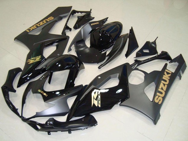 Acquista Carena Moto Suzuki GSXR 1000 2005-2006 - Nero Lucido Nero Opaco Oro Decal