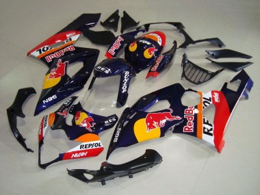 Acquista Carena Moto Suzuki GSXR 1000 2005-2006 - Blu Scuro Giallo Red Bull Repsol