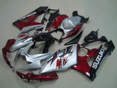 Acquista Carena Moto Suzuki GSXR 1000 2005-2006 - Argento Rosso Nero