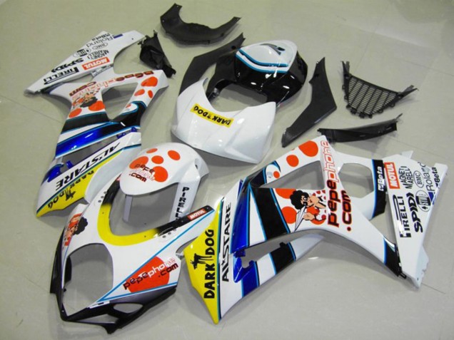 Acquista Carena Moto Suzuki GSXR 1000 2007-2008 - Bianco Rosso Giallo Blu Nero Pepe Phone