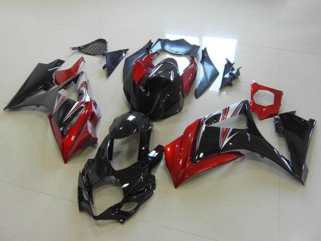 Acquista Carena Moto Suzuki GSXR 1000 2007-2008 - Rosso Nero Lucido No Decal