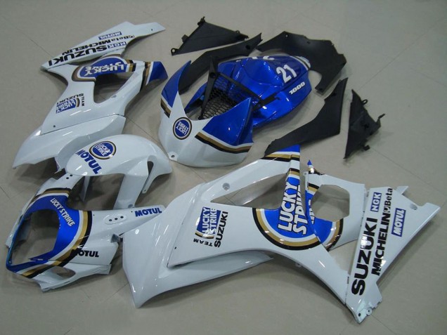 Acquista Carena Moto Suzuki GSXR 1000 2007-2008 - Bianco Blu Lucky Strike