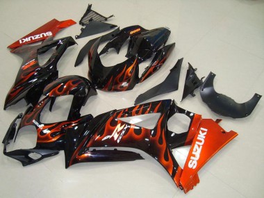 Acquista Carena Moto Suzuki GSXR 1000 2007-2008 - Nero Lucido Arancia Fiamma