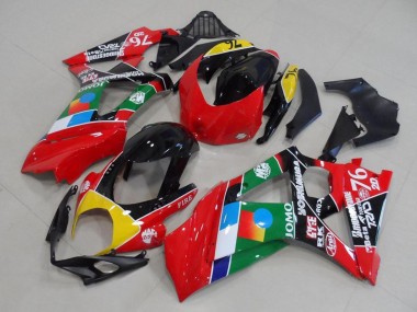 Acquista Carena Moto Suzuki GSXR 1000 2007-2008 - Rosso Giallo Nero Blu Bianco Verde