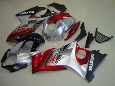 Acquista Carena Moto Suzuki GSXR 1000 2007-2008 - Rosso Argento Nero Lucido