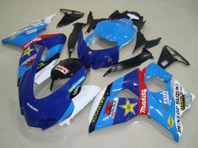 Acquista Carena Moto Suzuki GSXR 1000 2009-2016 - Blu Bianco Rosso Nero Rockstar Corsa