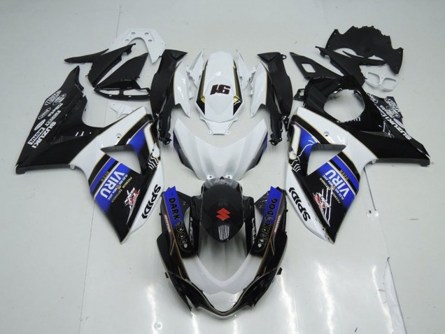 Acquista Carena Moto Suzuki GSXR 1000 2009-2016 - Bianco Blu Nero Viru