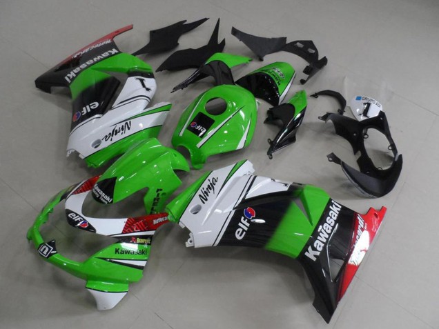 Acquista Carena Moto Kawasaki ZX250R 2008-2012 - Bianco Verde Nero Rosso Elf