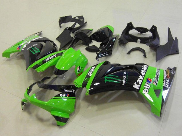 Acquista Carena Moto Kawasaki ZX250R 2008-2012 - Verde Nero Lucido Elf Mostro Bridgestone