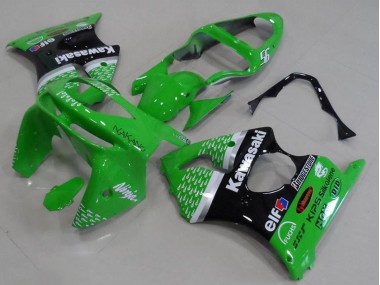 Acquista Carena Moto Kawasaki ZX6R 1998-1999 - Verde Bianco Argento Nero Lucido