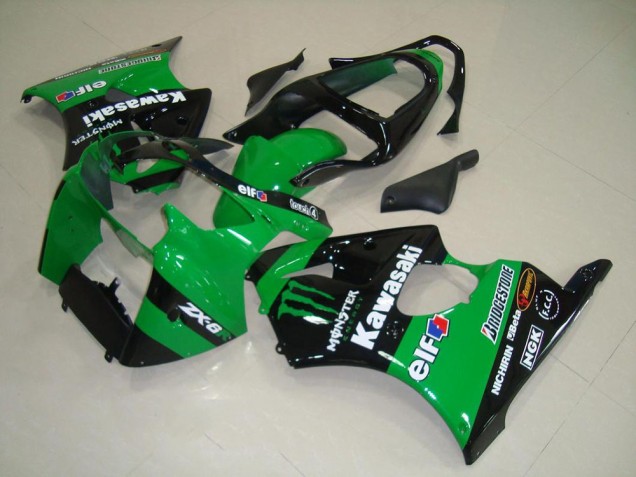 Acquista Carena Moto Kawasaki ZX6R 2000-2002 - Verde Nero Lucido Mostro