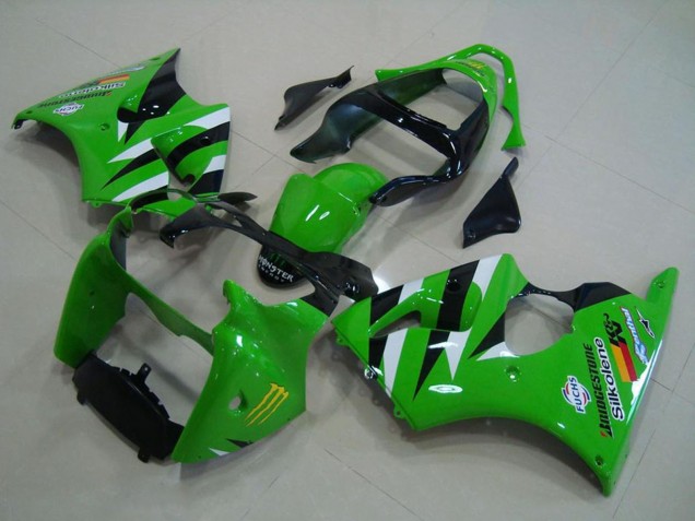 Acquista Carena Moto Kawasaki ZX6R 2000-2002 - Verde Bianco Nero Lucido