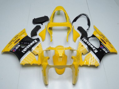 Acquista Carena Moto Kawasaki ZX6R 2000-2002 - Giallo Bianco Nero Elf Bridgestone