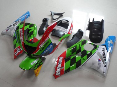 Acquista Carena Moto Kawasaki ZX6R 2003-2004 - Bianco Rosso Verde Blu Nero Motocard