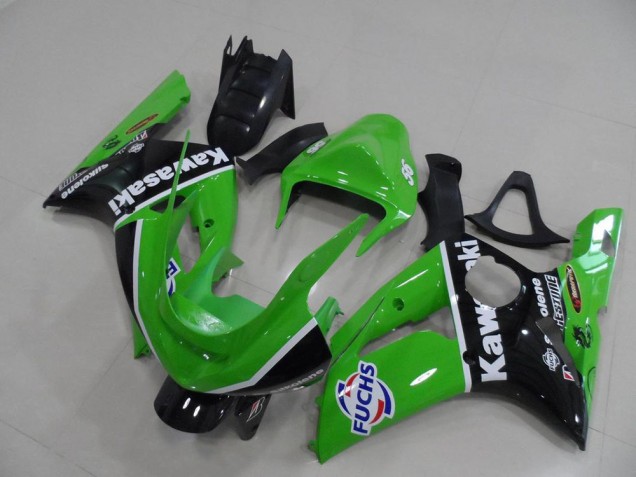 Acquista Carena Moto Kawasaki ZX6R 2003-2004 - Verde Bianco Nero Fuchs
