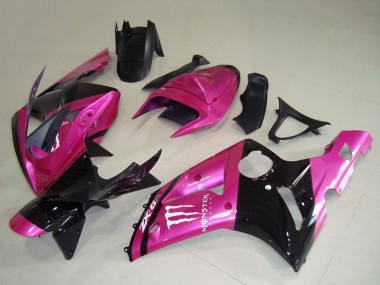 Acquista Carena Moto Kawasaki ZX6R 2003-2004 - Rosa Nero Bianco Mostro