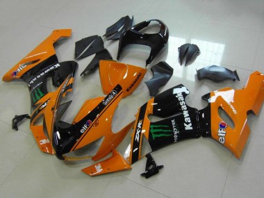 Acquista Carena Moto Kawasaki ZX6R 2005-2006 - Arancia Nero Verde Mostro