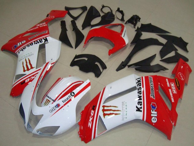 Acquista Carena Moto Kawasaki ZX6R 2007-2008 - Rosso Bianco